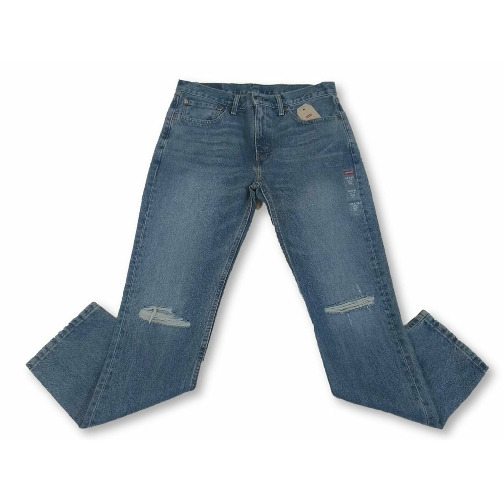 LEVI'S 511 SLIM FIT DESTRUCTION JEANS MENS SIZE 34X32 ZIP FLY NEW WITH TAGS